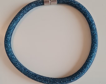 Collier tube perlé fait main