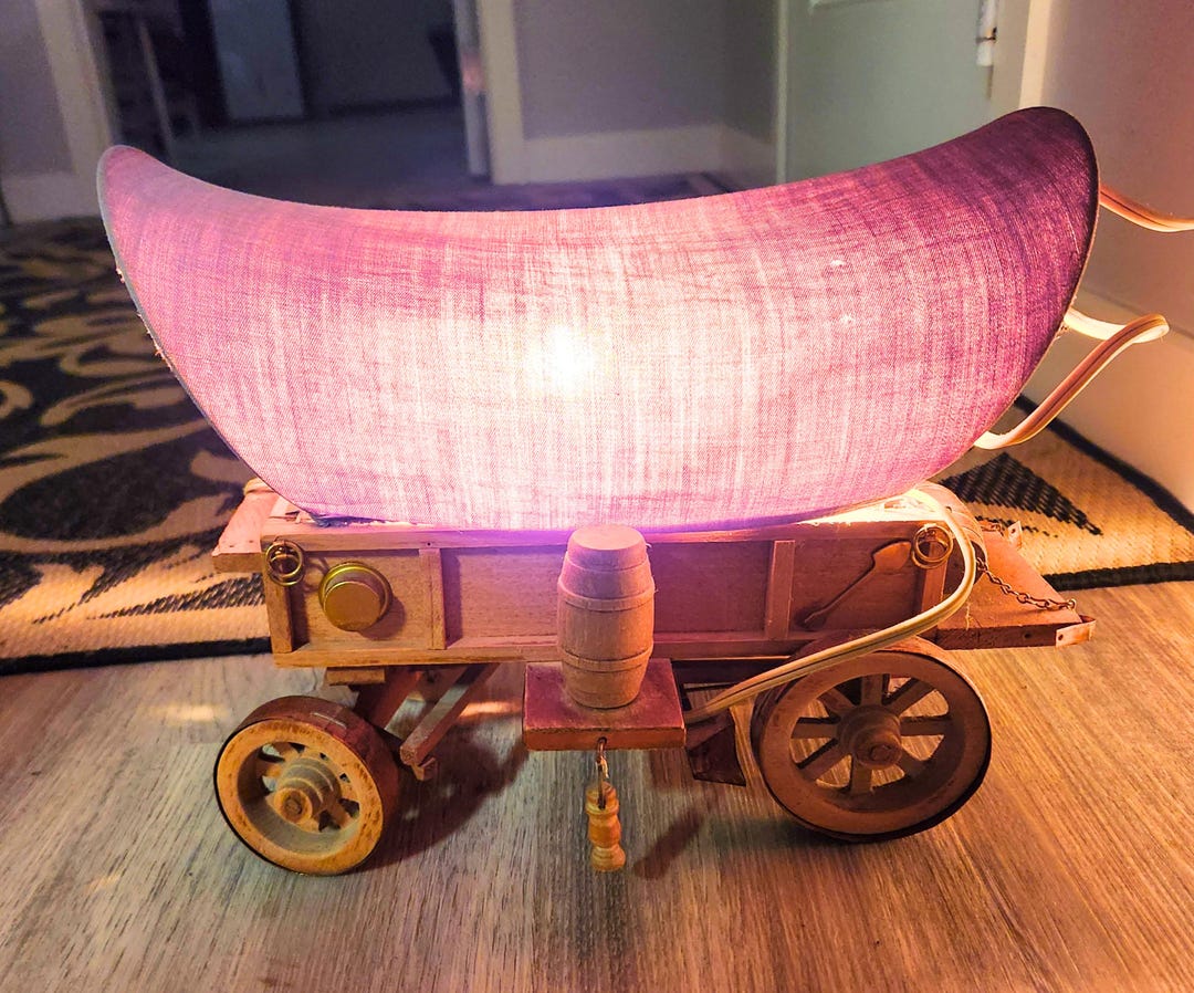 Vintage 1950s Handmade Stagecoach Lamp Wagon Light Western Decor Works ...