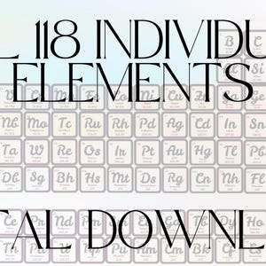 Periodic Table Elements SVG PNG JPG Chemistry Periodic Table of the Elements Alphabet for Spelling Words Names