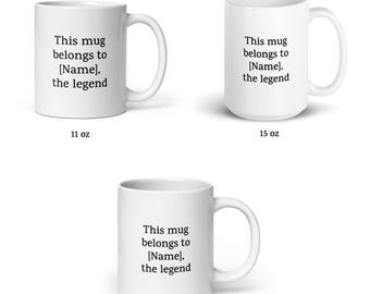 Custom Name Mug — Funny Quirky Coffee Tea Mug, Unique Personalized Gift for Friends, Family or Coworkers, Coffee Lover Gift for Any Occasion