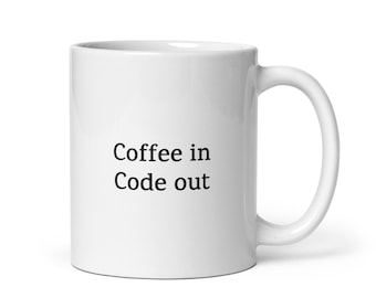 Kaffee rein, Code aus — Die Tasse, die deine Leidenschaft für das Programmieren befeuert