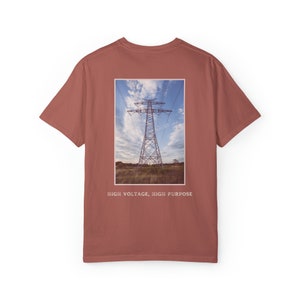 High Voltage, High Purpose T-shirt // Lineman T-shirt // Blue Collar T-shirt // Lineman Apparel
