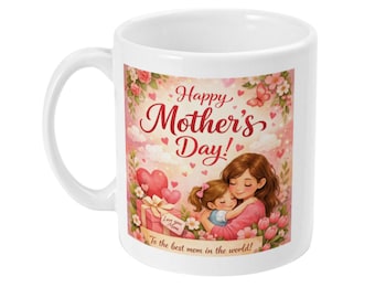 Happy Mothers Day Mum gift: loving daughter present ceramic mug