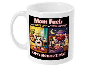 Mom Fuel Ceramic Wine Lover Mug (11oz)