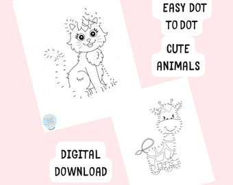 Tiere Dot-to-Dot Mitmach-Buch für Kinder (PDF)