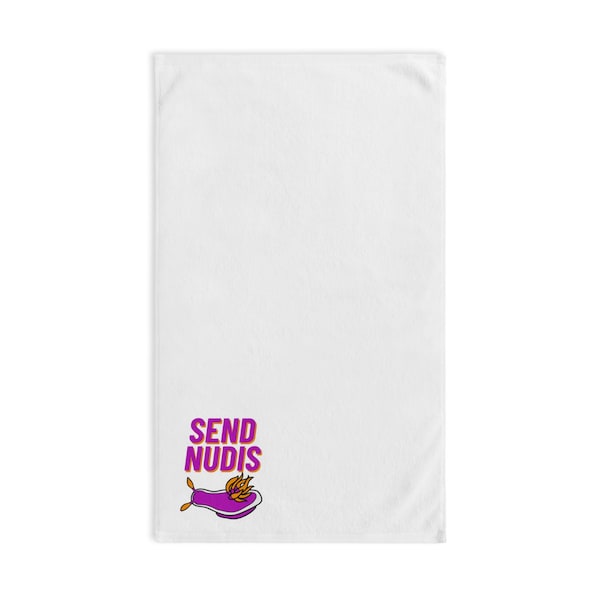 Send Nudis Apolegma Nudibranch (Purple Sea Slug) Hand Towel, Funny Aquarium Gift, Fish Lover Gift, Coral Reef Towel, Coral Lover Gift