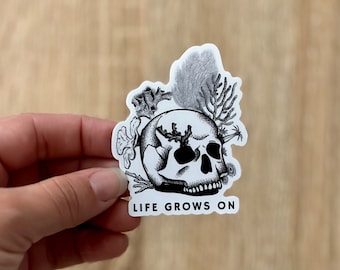 Life Grows On Coral Sticker