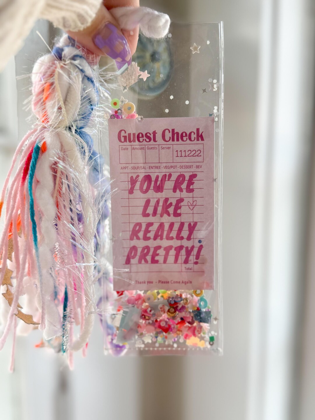 Guest Check Saying Bookmark. Youβre Like Really Pretty Bookmark, Gift ...