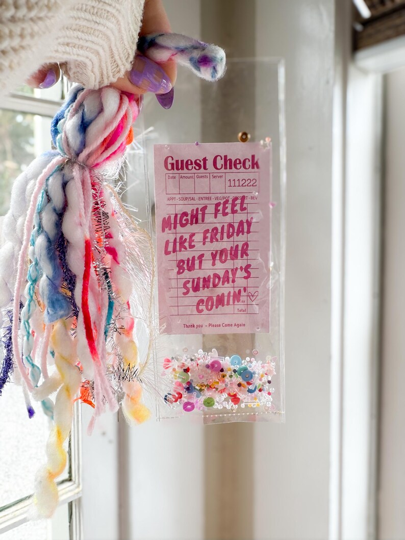 Guest Check Saying Bookmark With Tassel: Stocking Stuffer - Etsy