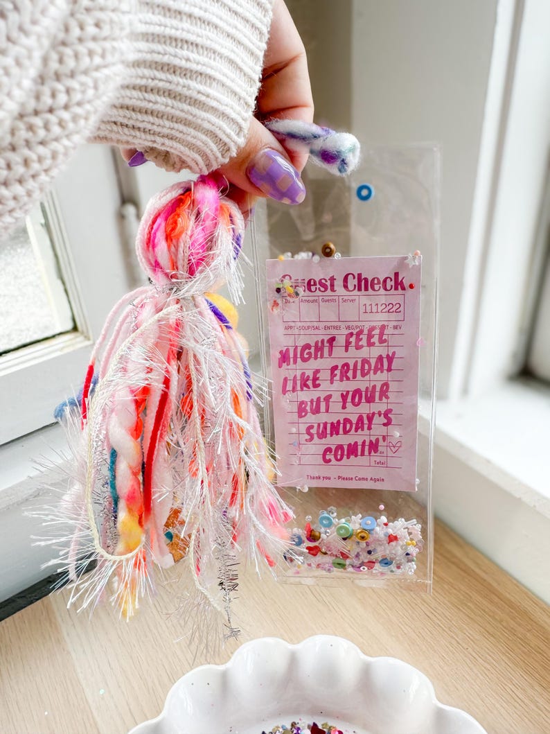 Guest Check Saying Bookmark With Tassel: Stocking Stuffer - Etsy