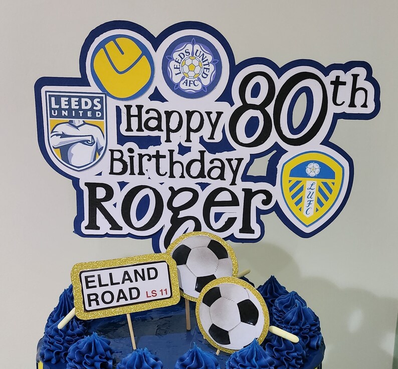 Leeds United Cake Topper Etsy