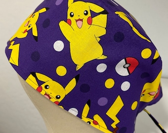Men/Women Surgical Scrub Cap. Poke  Lined Cotton Tie-Back