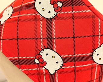 Men/Women Surgical Scrub Cap. Comic Kitten. Cotton Lined Tie-Back