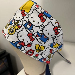 Men/Women Surgical Scrub Cap Lined Kitten Cute Cap 100% Cotton