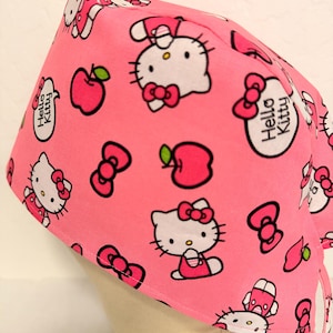Men/Women Surgical Scrub Cap Lined Kitten Cute Cap 100% Cotton