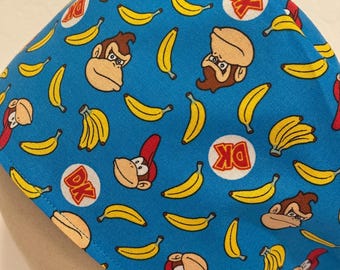 Men/Women Scrub Cap, Donkey, Lined Cotton, Tie back