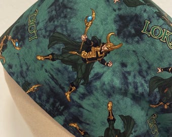 Men/Women Scrub Cap, Comics, Lined Cotton Tie back