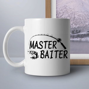 Maestro Baiter, pesca, lubina, descarga instantánea PNG SVG, calcomanía para camiseta, refranes divertidos.