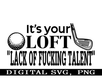 Lustiges Golf SVG: Mangel an Talent Design (Digitales PNG, SVG)
