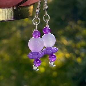 Purple Petal Collection Dangle Earrings