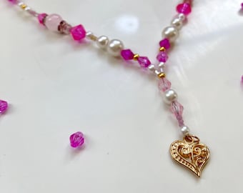 Pink Chroma Collection Beaded Necklace
