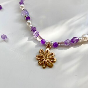 Purple Chroma Collection Beaded Necklace