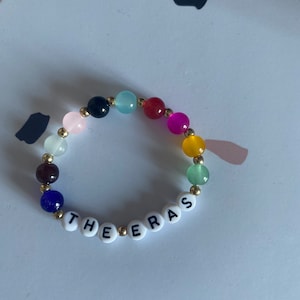 Eras inspired bracelet | Swiftie | Eras | The eras | Friendship bracelet | multi colour | Eras tour | Glass beads | letter beads |