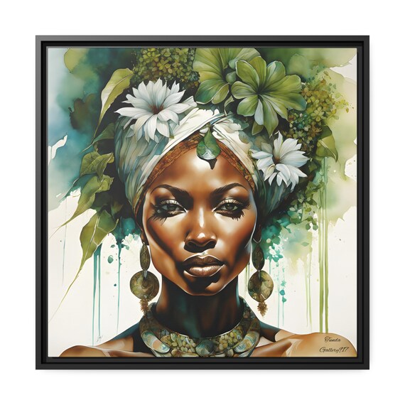 Black Girl Art black Girl Art african Art Gifts african Girl Gift african Woman Art african Woman Art african Wall Art sage Green Black Art Etsy UK