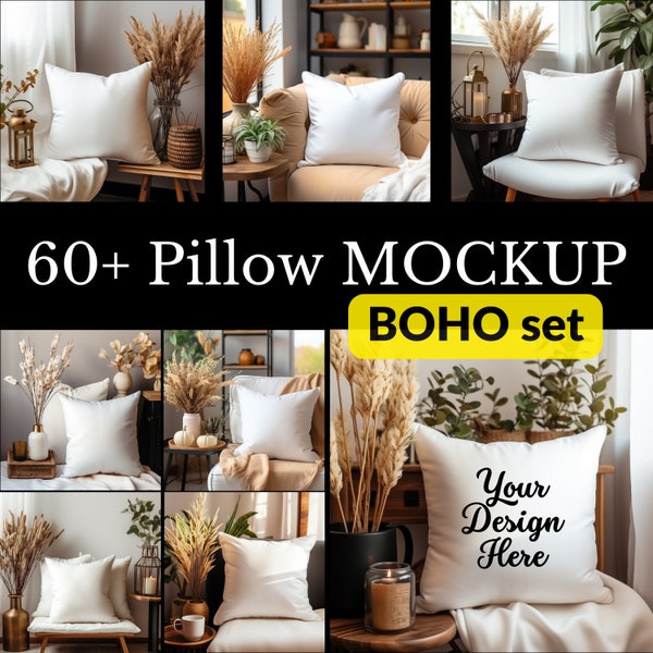 60+ Pillow Mockup Bundle, white pillow mockup, Decorative Pillow Mockup, boho pillow mockup, Accent Pillow Mockup, Blank Pillow Mockup