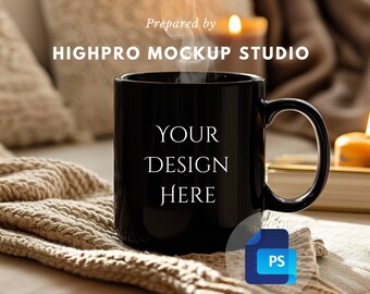 Svart muggmodell | PSD-muggmodell | BOHO-muggmodell