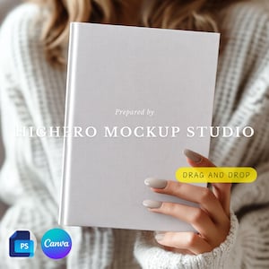 Hardcover Journal Mockup | Journal Mockup | Kdp book Mockup Template | simple book mockup canva psd