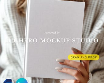 Hardcover Journal Mockup | Journal Mockup | Kdp book Mockup Template | simple book mockup canva psd