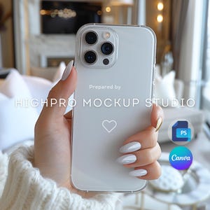 Handyhülle Mockup | Einfache Hülle Mockup | iPhone Mockup Vorlage | Klare Silikonhüllen Mockup PSD | elegantes und glamouröses Mockup