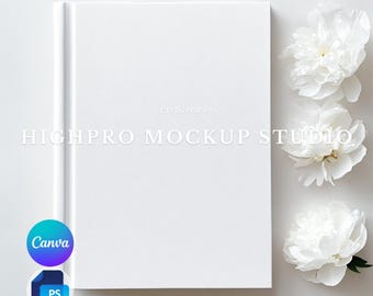 Hardcover-Journal Mockup | Vollrunder Druck Journal Mockup | Kdp Buch Mockup Vorlage | Buchmockup