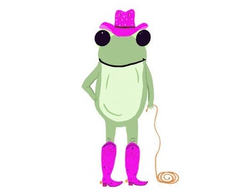 Cowboy Frog, cute frog PNG file