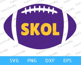 Minnesota Vikings Football SKOL, Cricut Files (Digital Download) (svg, png, eps, dxf)