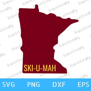 Minnesota svg, Gophers svg, ski-u-mah png, MN, Files for Cricut, University, Transparent Background, svg, 300 dpi png, dxf, eps
