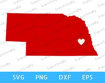 Nebraska svg, Lincoln svg, Cornhuskers, overzicht, hart, NE, transparante achtergrond, svg, png, dxf, eps