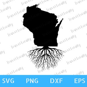 Wisconsin svg, roots svg, Wisconsin outline, WI, digital design download, svg, 300 dpi png, dxf, eps