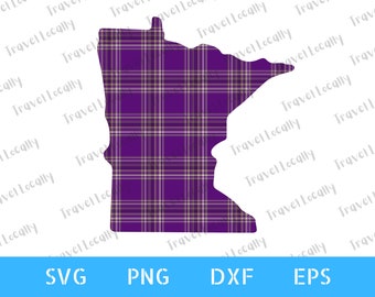 Minnesota svg, Plaid svg, Minnesota outline, Purple MN, Transparent Background, svg, 300 dpi png, dxf, eps