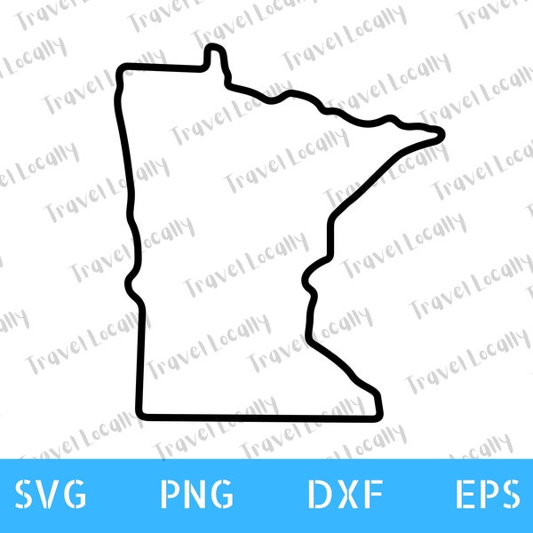 Minnesota svg, silhouette, svg, state of Minnesota, outline, MN, USA, svg, png, dxf, eps