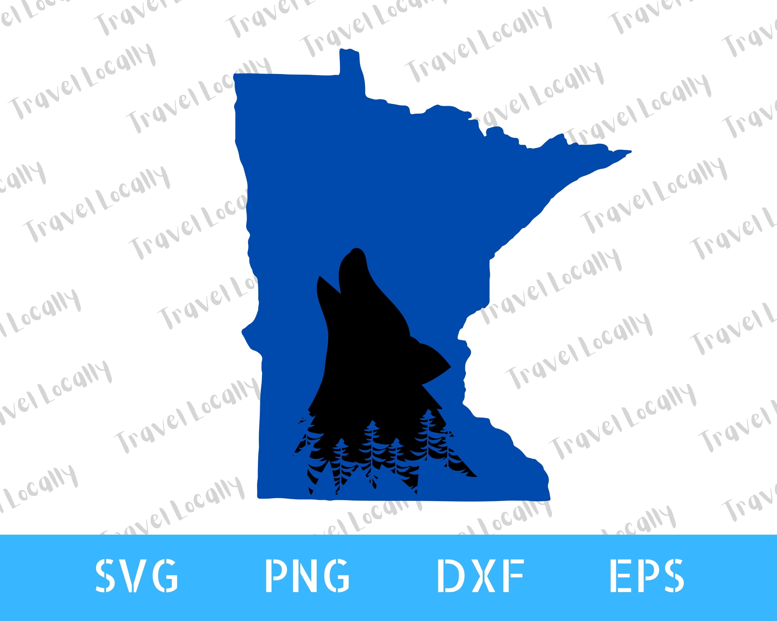 Svg File Timberwolf Minnesota Svg, Nature Svg, Wolf Svg, Nature Silhouette, Svg, Png ...