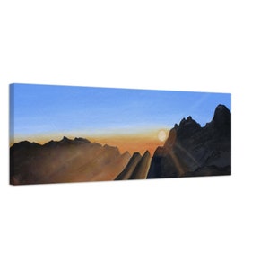 Sonnenaufgang in den Bergen - Leinwand