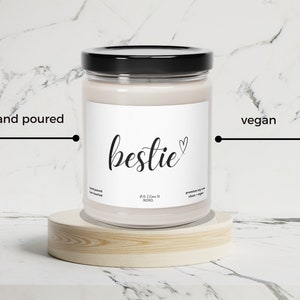 Bestie Candle Gift | Bestie Scented Candle | BFF Gift | Best Friend Gift | Best Friend Birthday Gift | Girl Friend Gift | B Soy Candle
