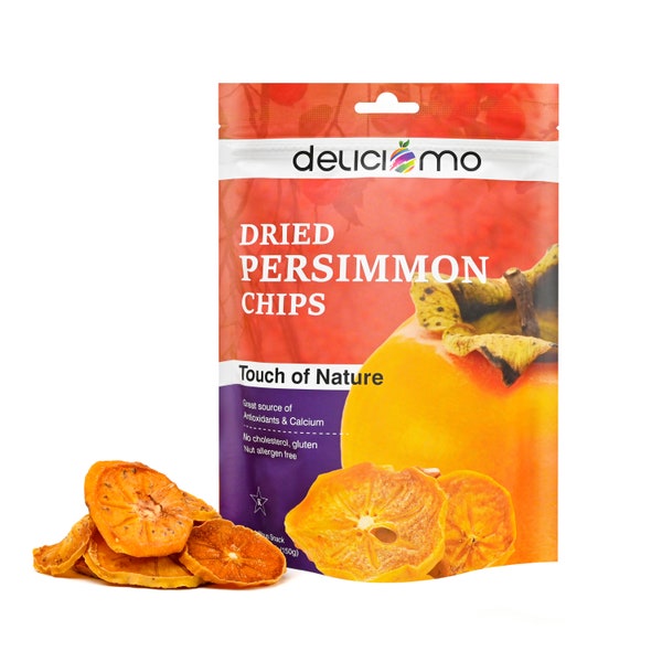 Organic Dried Persimmon Chips - 5.3 oz. Healthy Snack with No Sugar Added