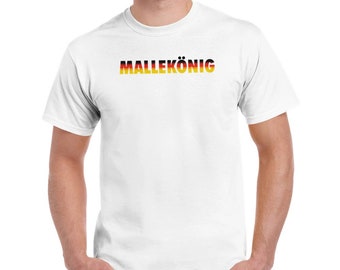 MALLEKÖNIG T-Shirt Weiß/Beige Mallorca Urlaub Kleidung