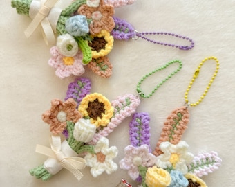 Crochet Mini Bouquet Keychain
