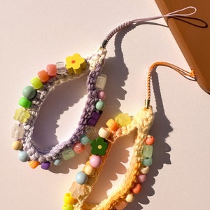 Acrylic Beads Mobile Phone Charm Strap Cord Rope Glitter Shining Rainbow  Lollipop Ball Lanyard Wrist Chain Gift For Women Girls - AliExpress
