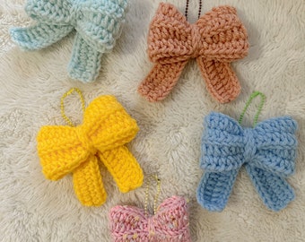 Crochet Bow Tie Bag Charm, Crochet Gift, Bag Charm, Cute Bow Tie, Crochet Bag Charm