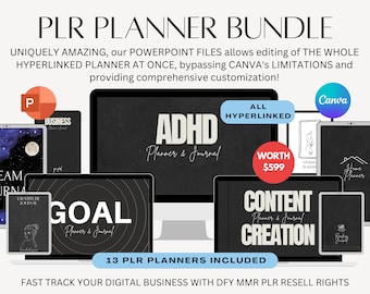 5900+ Pages, PLR planner, Bundle, 13 Full Planners, MMR, Done For You Planner & Journals, Yearly Daily Planners to Resell, Template